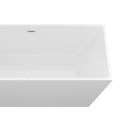 Glossy Freestanding Soaking Tub With Drain, Spacious Stand Alone Bathtub For Bathrooms - Glossy White by HouseOfZazla