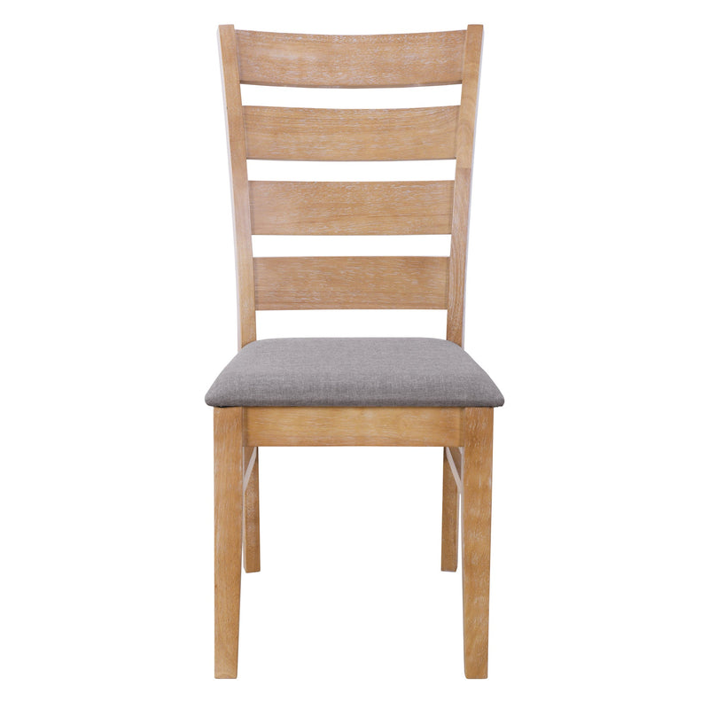 6-Piece Retro 59"L Rectangular Dining Table Set, Table with Unique Legs and 4 Upholstered Chairs & 1 Bench for Dining Room and Kitchen (Natural Wood Wash)