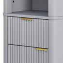 Tall Bathroom Storage Cabinet With Adjustable Shelves And 1 Drawer & Door