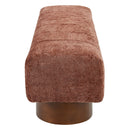 Rust Red Boucle Indoor Dining Bench