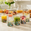 Hand Blown Mexican Drinking Glasses – Set of 6 (Climbing Confetti) by The Wine Savant