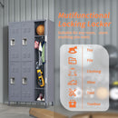 6 Door Lockers With Lock For Employees, Storage Cabinet For Home, Gym, Office, School, Garage - Gray