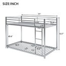 Metal Bunk Bed, Low Bunk Bed With Ladder by Unique Piece Furniture