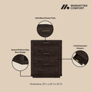 Evelyn - Nightstand With 3 Drawers, Smooth Rounded Edges by HouseOfZazla