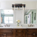 19" Rustic 3-Light Vanity Light, Industrial Bathroom Wall Sconce, Modern Farmhouse Lighting Fixture (No Bulbs)