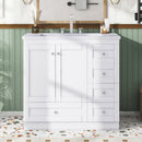 Shaker Free Standing Bathroom Vanity Cabinet With Sink, Soft Close Drawers, Soft Close Doors by Unique Piece Furniture