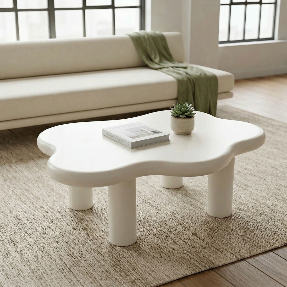 Cloud Shaped Coffee Table With 4 Round Legs, photo 4 of 24