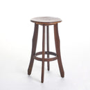 Primrose Outdoor Acacia Wood Barstools With Foot Rest (Set of 2) - Dark Brown by HouseOfZazla