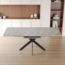 Modern Extendable Dining Table Set With Soft Padded Armless Chairs by HouseOfZazla