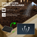 5 Box Raised Garden Bed with Trellis for Vine Flowers & Climbing Plants, 39" Tall Wall-Mounted Wood Planter Box Set with Adjustable Height, Drainage Hole, Natural