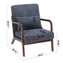 Accent Chair With Pillow And Wood Frame
