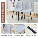 Modern Medieval Style Cushioned Side Chairs Set With Metal Legs For Kitchens by Unique Piece Furniture