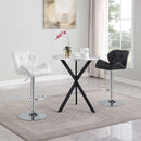 Fitz - Round Bistro Bar Table With X Base - Silver by HouseOfZazla