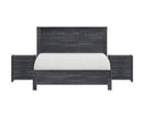 3-Piece Bedroom Furniture Set, Solid Wood Albany Full Size Bed Frame with Two 2-Drawer Nightstands, Gray