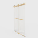 Frameless Double Sliding Soft-Close Shower Door, 3 / 8" (10Mm) Thick SGCC Tempered Glass Door, Matte by HouseOfZazla