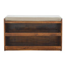 Pull Out Shoe Bench - Chestnut / Mud Linen by Unique Piece Furniture
