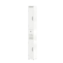 Slim Tall Bathroom Storage Cabinet With Adjustable Shelves, 2 Doors Freestanding Cabinet - White