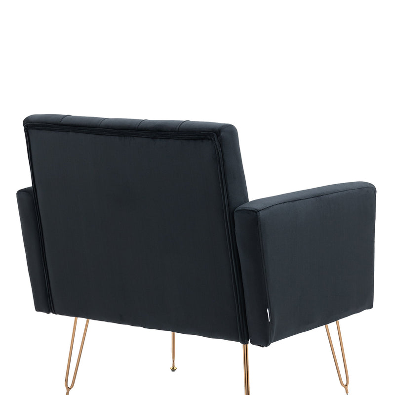 Accent Chair, leisure single sofa with Rose Golden feet