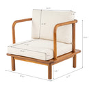 Canape Acacia Club Chair with Cream Cushion Set of 2 by HouseOfZazla