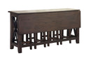Drop Leaf Table With 4 Stools - Dark Brown by HouseOfZazla