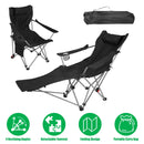 Reclining Camping Chair with Footrest – 4-Position Adjustable