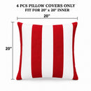 4 Pack Outdoor Lumbar Pillow Covers – Water-Repellent & Fade Resistant