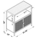 Kenneth - 2 Door Radio Weave Accent Cabinet - White