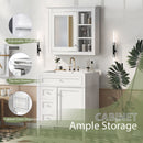 Bathroom Vanity With Medicine Cabinet, Royal Mirror Cabinet, Modern Bathroom Storage Cabinet With 2 Soft Closing Doors And 4 Drawers by HouseOfZazla