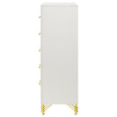 Chesney - 5 Drawer Chest With Trim - White