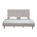 Crosby - Bed With Upholstered Headboard And Slats by HouseOfZazla