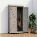 Outdoor Storage Shed With Vertical Tool Cabinet For Backyard by HouseOfZazla