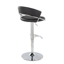 Jie - Contemporary Adjustable Barstool With Swivel & Rounded T Footrest (Set of 2) by HouseOfZazla