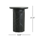 Outdoor Lightweight Concrete Marble Effect Side Table