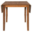 3-Piece Wood Drop Leaf Breakfast Nook Dining Table Set with 2 X-back Chairs for Small Places, Brown