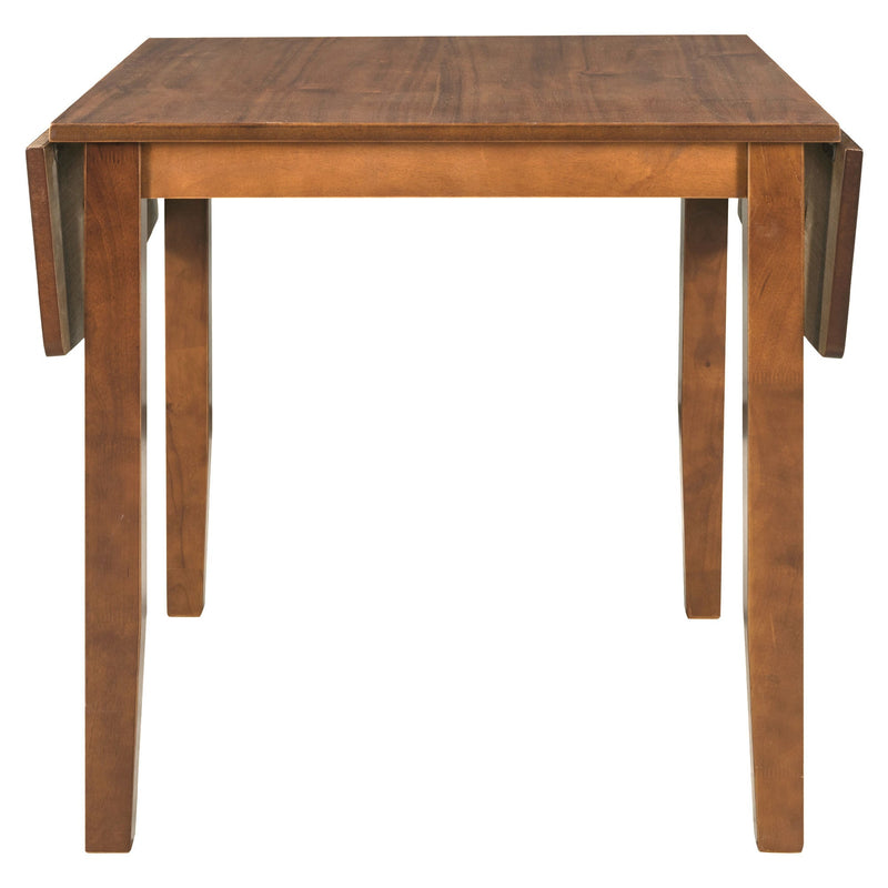 3-Piece Wood Drop Leaf Breakfast Nook Dining Table Set with 2 X-back Chairs for Small Places, Brown