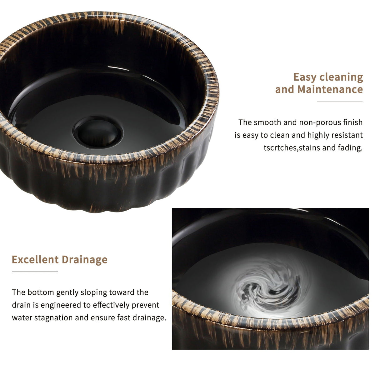 Vessel Sink, Above Counter Small Bowl - Black, photo 3 of 9