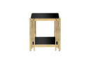 Square End Table With Tempered Glass Top For Living Room by HouseOfZazla