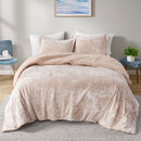 Full/Queen Crushed Velvet Sherpa Reversible Comforter Set
