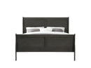 Louis Philippe Dark Gray Finish 2PCS Bedroom Set (E. King)