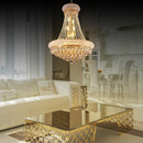 24-Inch Gold Crystal Chandelier, 12-Light French Empire Style Ceiling Light by HouseOfZazla