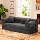 Modern 2 Tone Fabric Convertible Sleeper Sofa Bed by HouseOfZazla