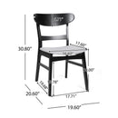 Mid Century Dining Chairs With Cushioned Seats And Wood Frame (Set of 2)
