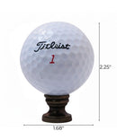 Golf Ball Lamp Finial, White, 2.25"h
