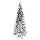 HOMCOM 9' Unlit Snow Flocked Pine Artificial Christmas Tree