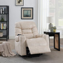 Nairi - Power Recliner With Lift, Heating & Massage - Ivory Polished Microfiber by Unique Piece Furniture