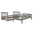 Stairway Bunk Bed With Storage And Guard Rail For Bedroom by Unique Piece Furniture
