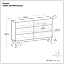 Draper - Handcrafted Low Bookcase by Unique Piece Furniture