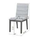 Tufted Upholstery Modern Dining Chairs (Set of 2) Sleek Comfort With Rubber Wood Frame - Gray / Oak by HouseOfZazla