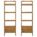 Fabian 2-piece 3-shelf Bookshelf with Drawer Distressed Light Brown