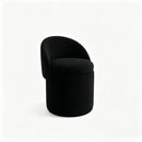 Upholstered Makeup Stool with Storage and Foldable Backrest
